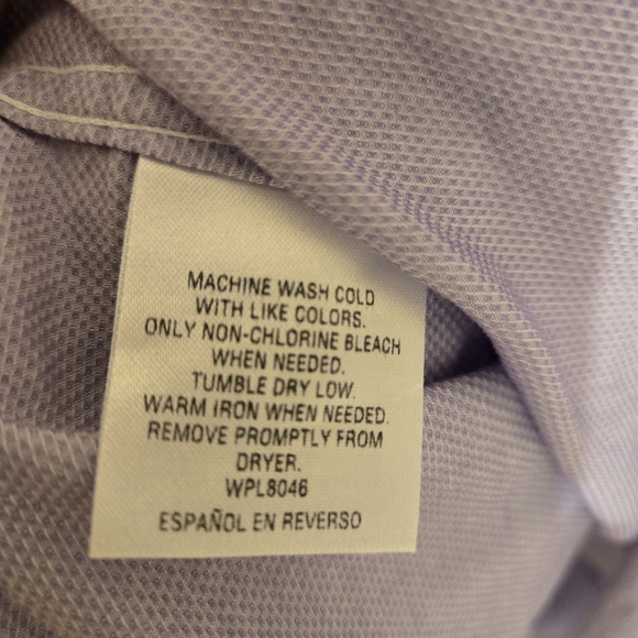 Bar III Men's light lavender l/s dress shirt Sz 16-16.5 (32-33) Slim L - Picture 5 of 5